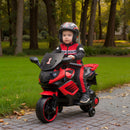 Moto Elettrica per Bambini da 18-36 Mesi 6V con Rotelle Rimovibili Fari e Musiche Integrate Rosso      