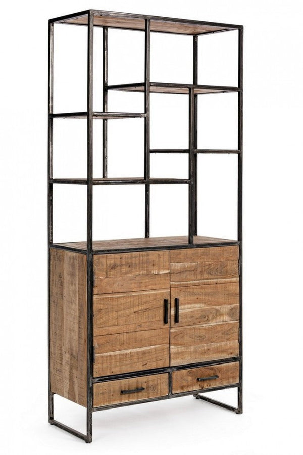 Libreria 2 Ante 2 Cassetti 90x40x200h cm Elmer online