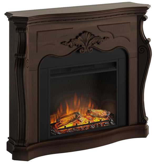 sconto Elektrischer Bodenkamin Flammeneffekt 1500W Tagu Gala Nussbaum