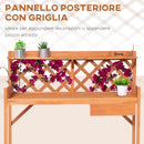 Tavolo per Giardinaggio 111.8x50.3x112.3 cm in Legno di Abete con Griglia Arancione