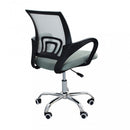 Poltrona da Ufficio Zoe Verde 52x56,5x85/95 h cm in Poliuretano Grigio chiaro