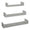 Set 3 Mensole da Parete 60-50-40x15,5x8 cm in Fibra di Legno Calamita Grigio Sasso