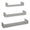 Set 3 Mensole da Parete 60-50-40x15,5x8 cm in Fibra di Legno Calamita Grigio Sasso