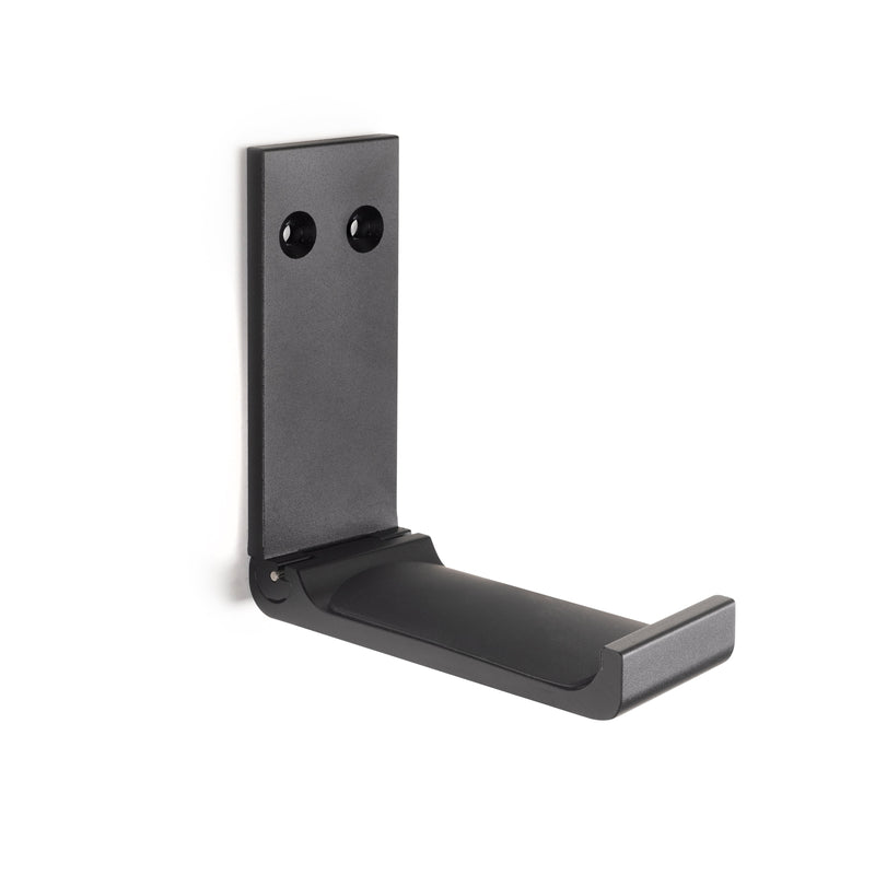 Set 5 Appendiabiti Pieghevoli da Parete in Acciaio e Tecnoplastica Emuca Nero