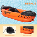 Canoa Gonfiabile 1 Posto 270x93x50 cm in PVC Arancione, Nero