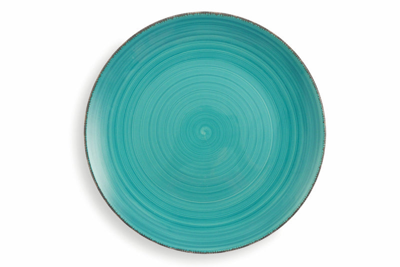 Set 6 Piatti Frutta Ø19x2 cm in Gres Villa d'Este Home Tivoli Baita Azzurro