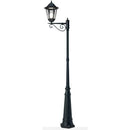 Lampada Palo Alto per Giardino Una Luce a Sbalzo Colore Nero per Esterno Linea Maxi Esagonale Livos