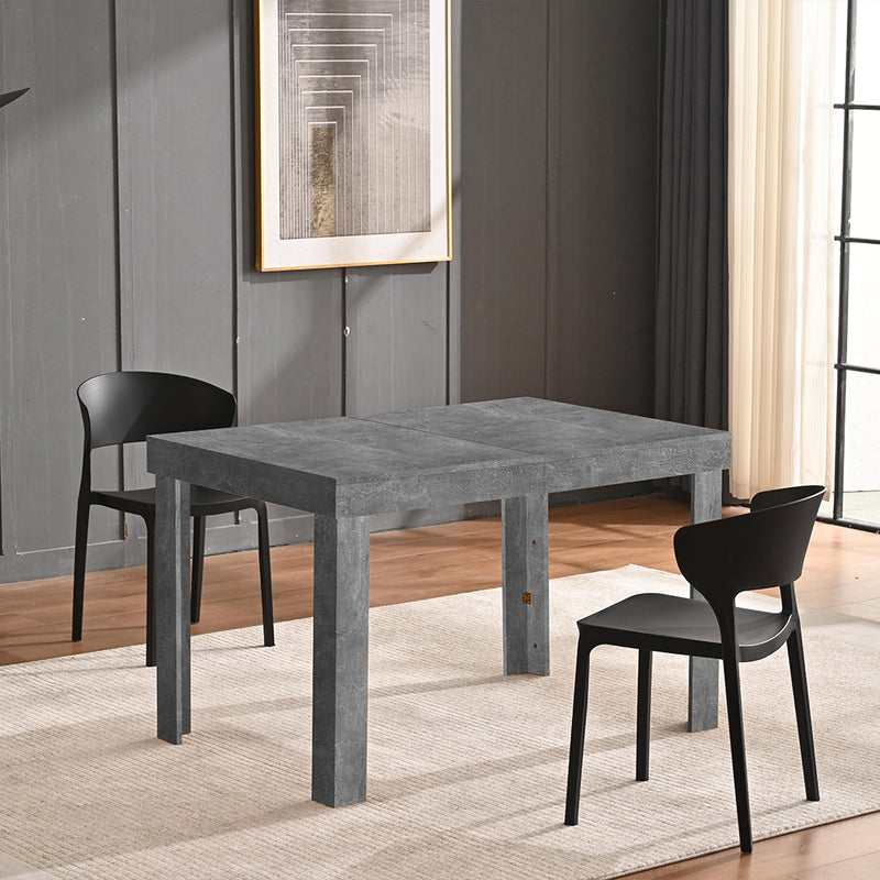 Tavolo da Pranzo Allungabile 120-200x80x76 cm in Legno Effetto Cemento      