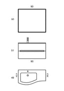 Mobile Bagno Sospeso 91,5cm TFT Swing Bianco Cromato 2S