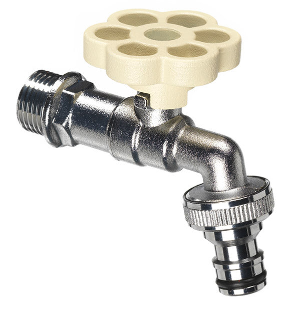 acquista Rubinetto a Sfera per Fontana da Giardino con Fiore Colorato Belfer RUB/029 Avorio