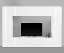 Parete Attrezzata Soggiorno 260x30x180 cm Maruska n°2 Bianco Lucido 