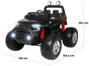 Macchina Elettrica per Bambini 2 posti Fuoristrada 12V con Licenza Ford Monster Truck 4x4 Nera
