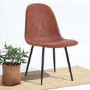 Set 4 Sedie 43x42x86 cm in Similpelle Bella Marrone