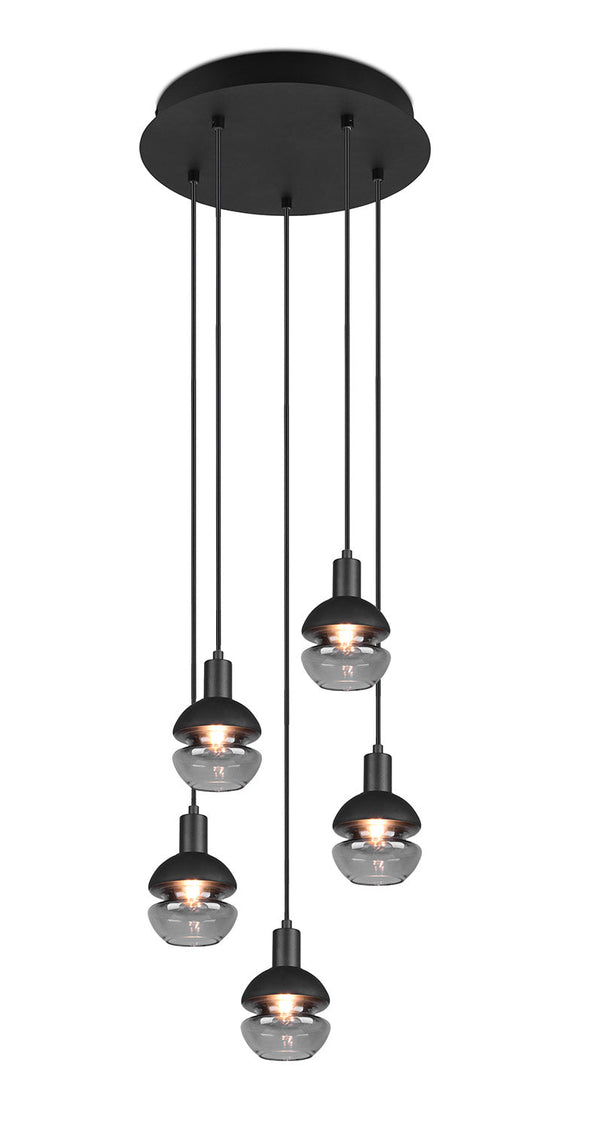 Lampada a Sospensione da Interno Attacco E14 in Metallo Nero e Oro prezzo