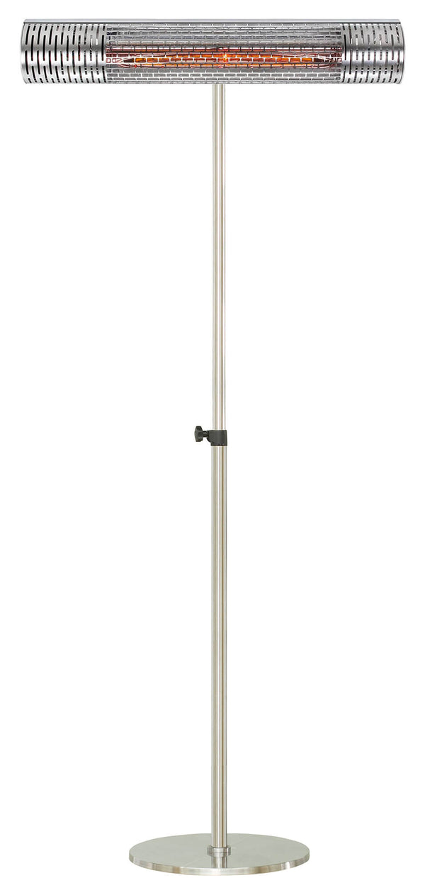Elektrischer Infrarot-Standheizstrahler 2000W mit Fernbedienung für den Außenbereich Silber sconto