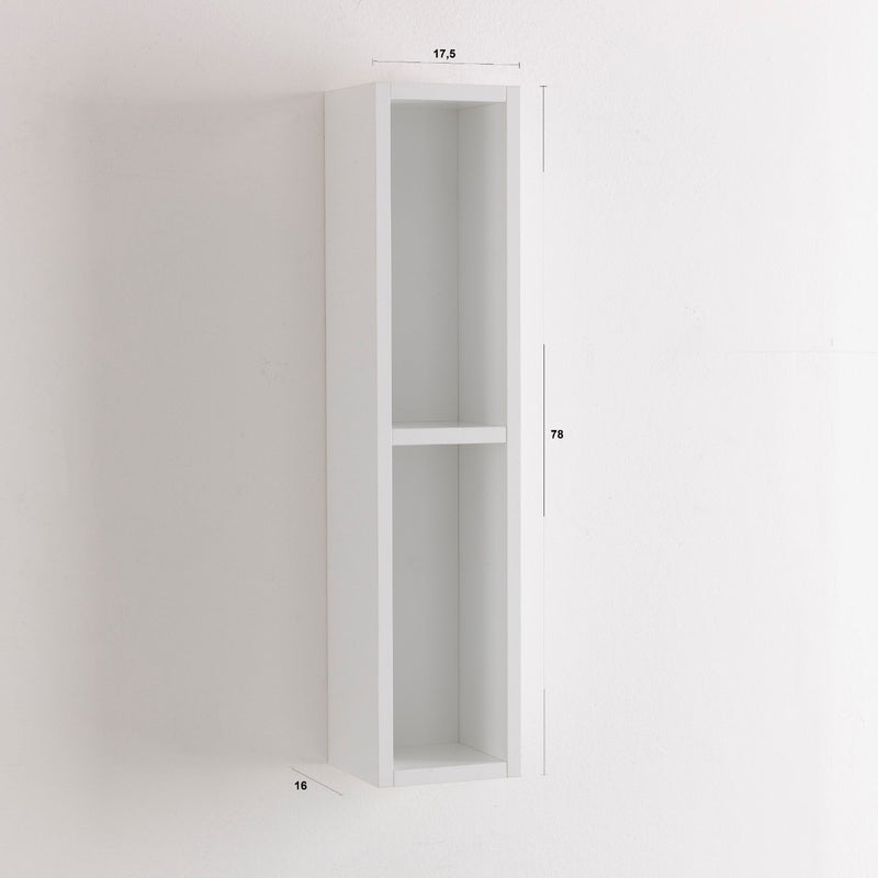 Pensile a Giorno 2 Vani da Soggiorno 17,5x16x78,2 cm TFT Belsk Bianco Opaco