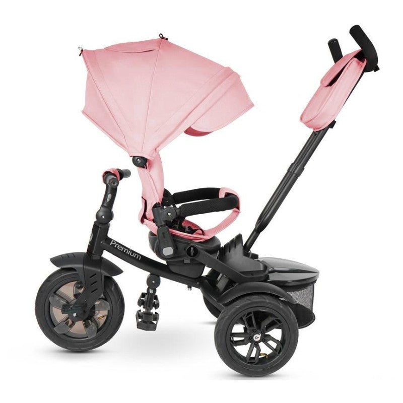 Triciclo Passeggino per Bambini 6 in 1 con Seggiolino Reversibile Qplay Premium Rosa