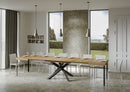 Tavolo Allungabile 120-380x90x77 cm Volantis Quercia Natura Telaio Antracite 