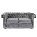 Divano 2 Posti 170x81x77 cm in Tessuto Grigio