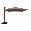 Ombrellone da Giardino Nettuno Lux Decentrato 3x3 m in Alluminio Nero Telo Tortora