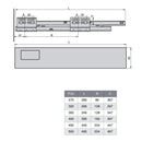 Kit Cassetto per Cucina Vantage-Q H204 mm P 500 mm con Astine Chiusura Soft Acciaio Grigio Emuca