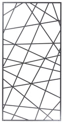 Set 2 Pezzi Traliccio Fisso con Cornice Effetto Design per Giardino Verdemax 180x90 cm in Alluminio Antracite