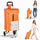 Carrello per la Spesa Zeus Trolley con Rivestimento Termico 35x30x90 cm e Ruote Arancione