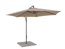 Ombrello a Braccio da Giardino 6 Stecche Ø300x235h cm Telo in Poliestere Nizza Antracite e Tortora