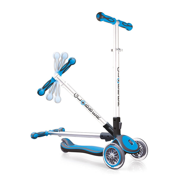 Teleskopischer und faltbarer 3-Rad-Scooter Max 50 kg Globber Elite Blau acquista