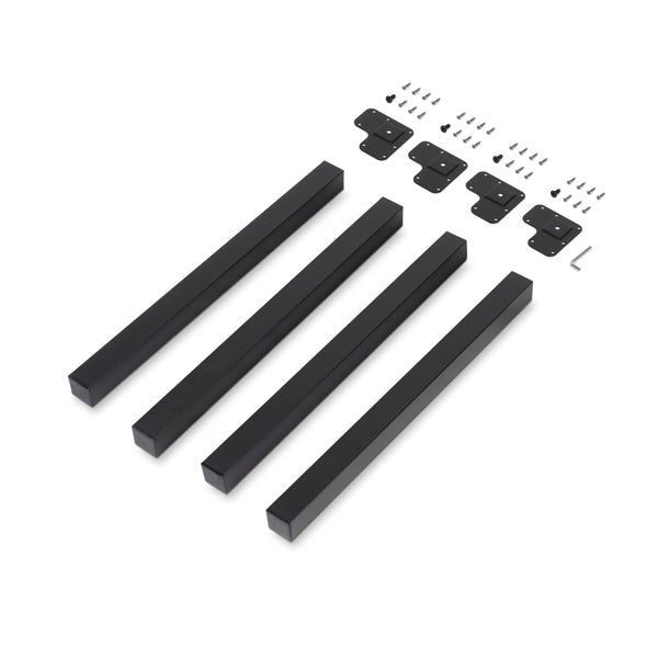 sconto Set 4 Gambe Tavolo 50x50 mm in Acciaio Emuca Nero