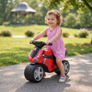 Moto Cavalcabile Balance Senza Pedali per Bambini 18-36 Mesi con Musica Rosso      