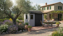 Casetta Box da Giardino 230x287x246 cm Newton Plus 759/975 Doppia Opzione Montaggio in Resina Evotech+  Grigio  cm