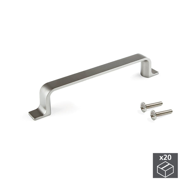 online Emuca Möbelgriffe Interaxis 96 mm Zamak Satin Nickel 20 Stück