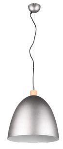 Lampada a Sospensione da Interno Attacco E27 in Metallo Nichel Satinato 