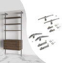 Kit Supporti per Mensole in Legno e Alluminio Emuca Zero Grigio Pietra