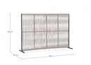 Pannello Paravento Frangivista 180x30x120h cm Paxson Antracite/Beige