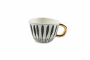 Set 6 Tazzine da Caffè Ø7x5 cm in Gres Villa d'Este Home Tivoli Masai Nero e Bianco