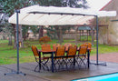 Pergola a Baldacchino 2,5x3,5x2,2 m Telo in Poliestere Struttura in Alluminio Grigio Antracite Grigio Antracite