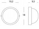 Lampada Plafoniera Tonda Piccola Colore Bianco per Esterno Linea Industriale Sovil