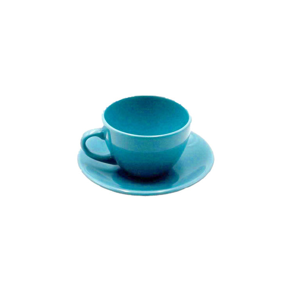online Set 6 Tazze da The con Piattino Ø9,5xh7 cm in Gres Porcellanato Romeo Turchese