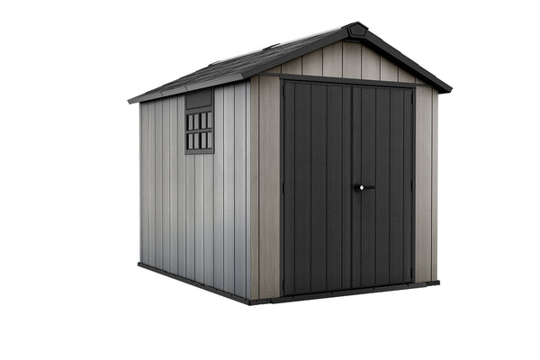 Casetta da Giardino 229x287x242 cm Keter Oakland 759 Duotech Effetto Legno Spazzolato Grigio sconto