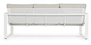 Divano da Giardino 3 Posti 194x78x84h cm in Alluminio e PP Merrigan Bianco 