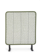 Paravento da Esterno 120x50x150h cm in Alluminio e PP Babilo Antracite e Verde 