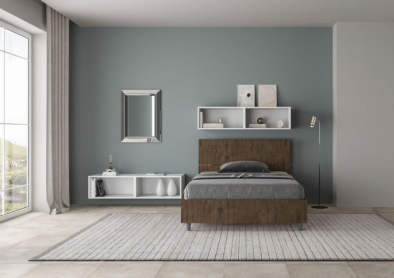 Letto 1 Piazza e Mezzo Testata Dritta Demas Noce Varie Misure