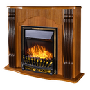 Camino Elettrico da Pavimento 88,3x95x30 cm Effetto Fiamma 2000W Clasic & Meridian Bianco