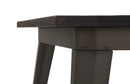 Tavolo Square Industrial 80x80x75 cm ELM Legno e Ferro Marrone