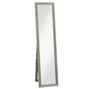 Specchio da Terra 37x157 cm Design Moderno a Figura Intera Cornice in MDF Grigio      
