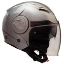 Casco Jet per Scooter Visiera Lunga CGM Illinois 129A Argento XS - (53-54 cm)