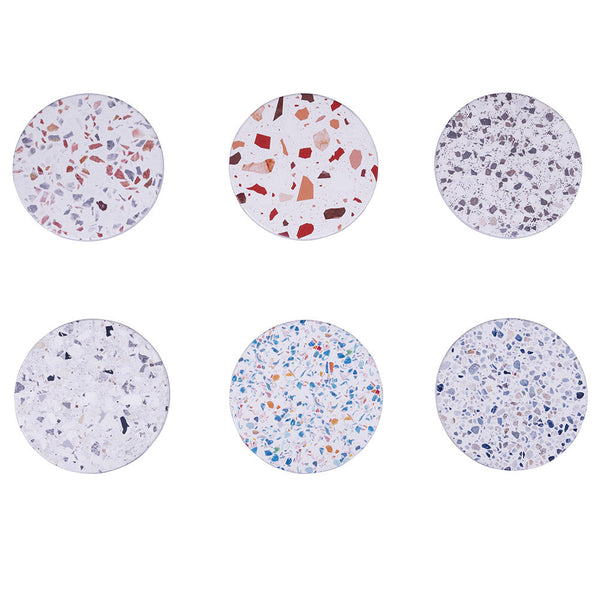 Set 6 Sottobicchieri Ø10x1 cm  in Ceramica VdE Tivoli 1996 Terrazzo online
