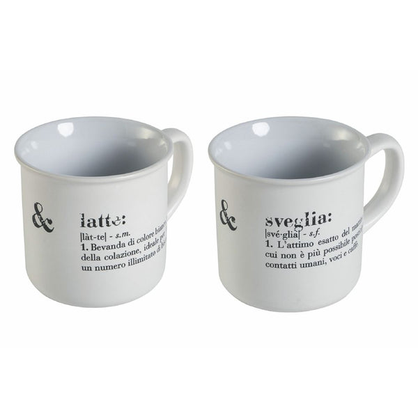 sconto Set 2 Tassen Ø9,2x8,7 cm in New Bone China Villa D'este Home Tivoli Bianco
